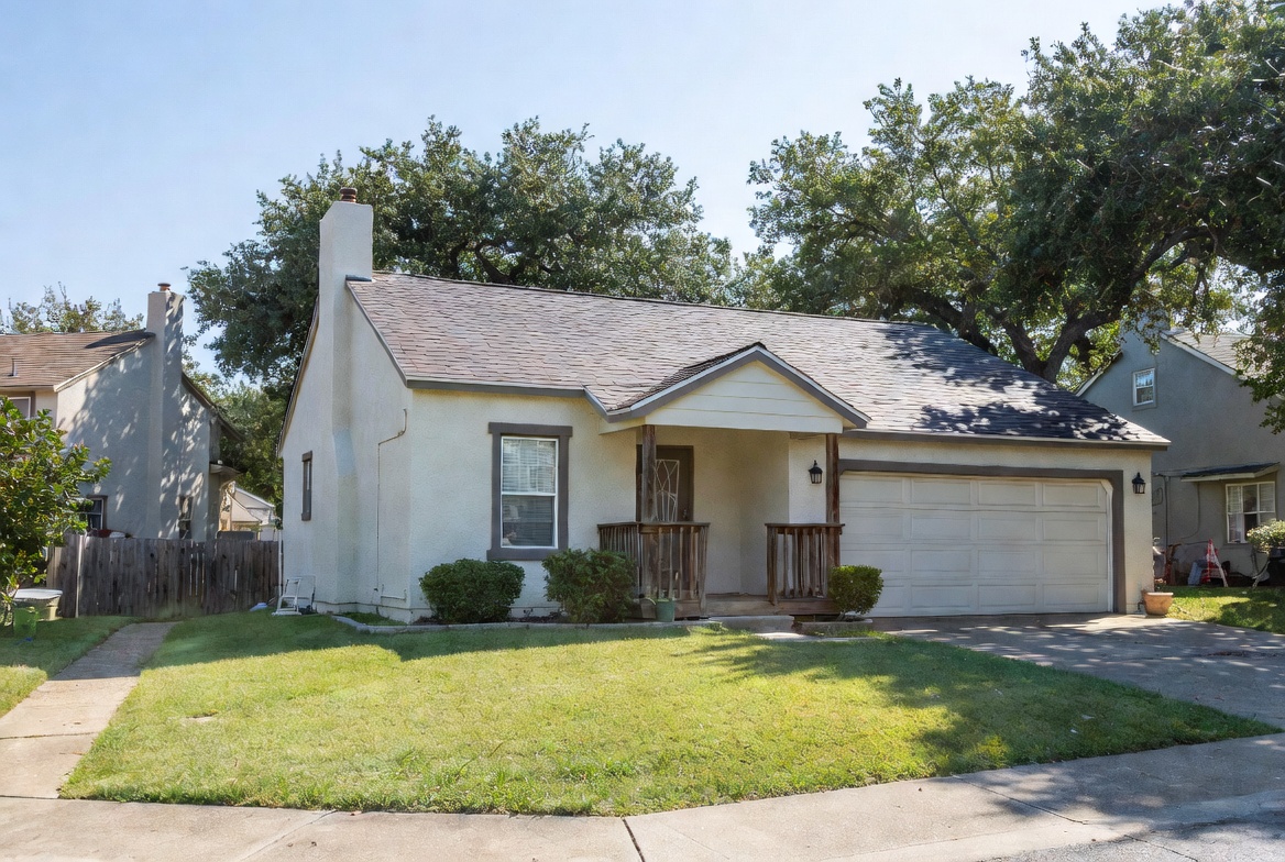 Lawn after organic compost and fertilization